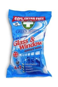 GREEN SHIELD GLASS&WINDOW SURFACE WIPES 70szt